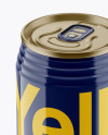 330ml Glossy Aluminium Can Mockup (High-Angle Shot)