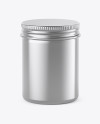 100ml Metallic Round Tin Box Mockup - High-Angle Shot