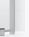 Bus Stop Mockup - Half Side View