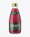 Clear Glass Bottle With Berry Juice Mockup
