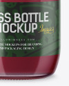 Clear Glass Bottle With Berry Juice Mockup