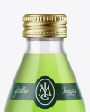 Clear Glass Bottle with Green Drink Mockup