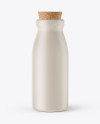 Ceramic Milk Bottle With Cork Mockup