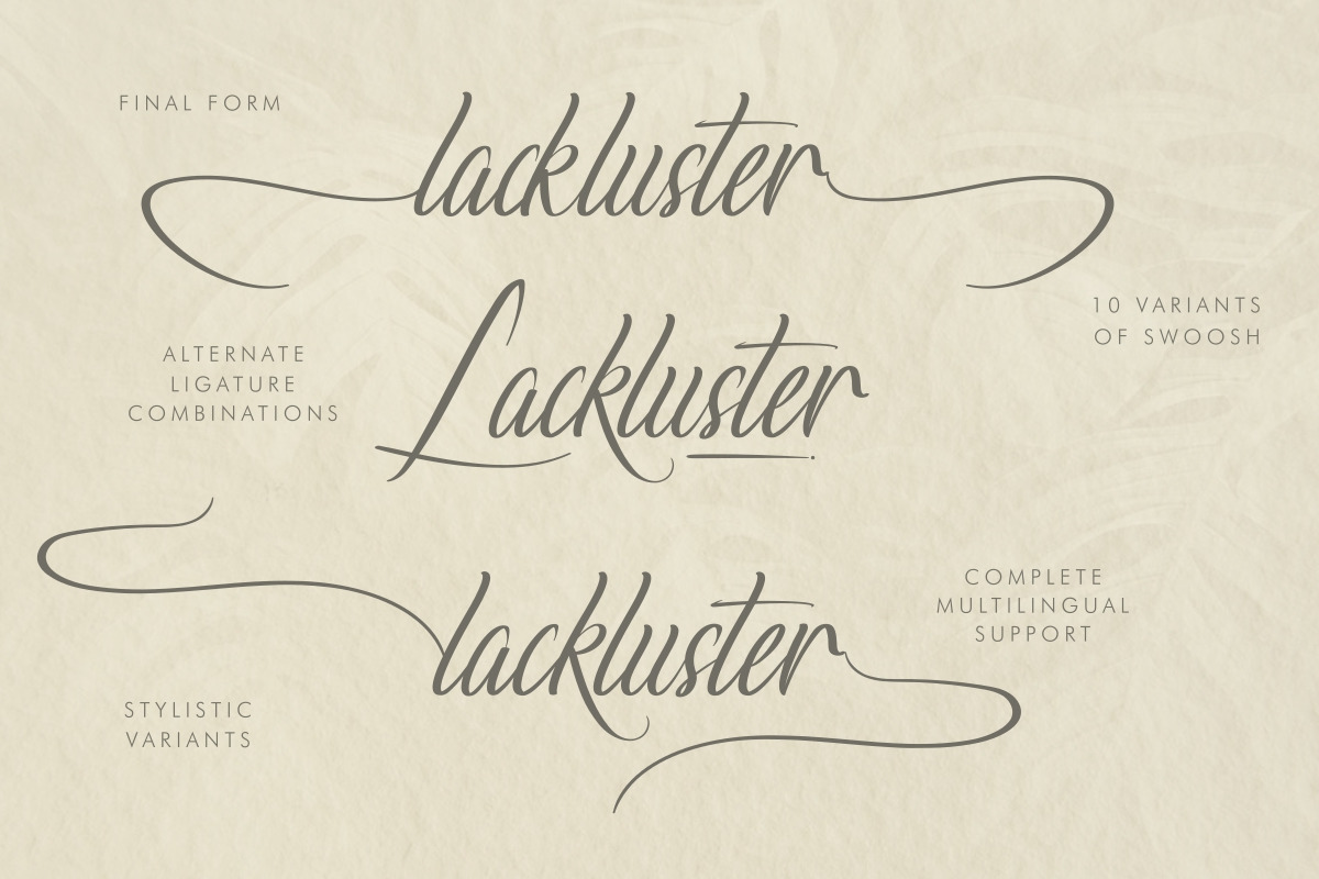 Lackluster Font