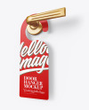 Paper Door Hanger Mockup