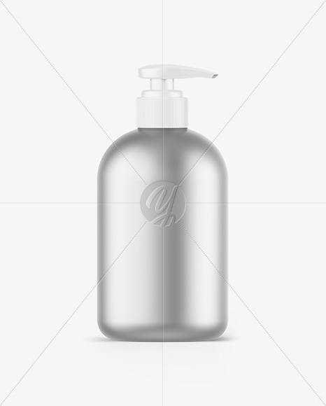 Matte Metallic Bottle w/ Pump Mockup