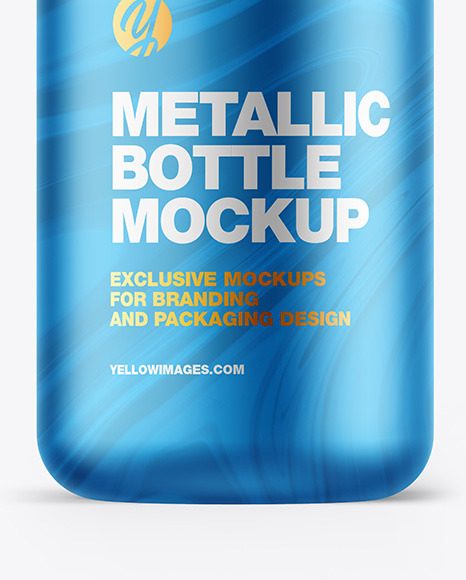 Matte Metallic Bottle w/ Pump Mockup