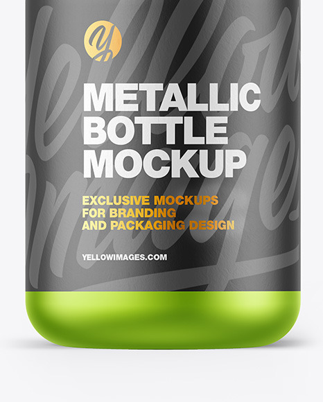 Matte Metallic Bottle w/ Pump Mockup