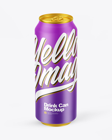 Matte Drink Can Mockup