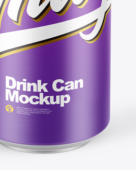 Matte Drink Can Mockup