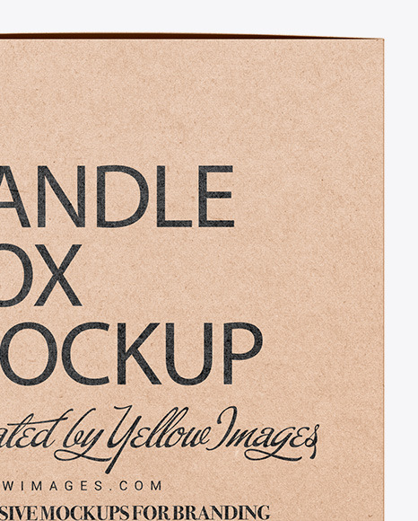 Glossy Candle W/ Kraft Box Mockup