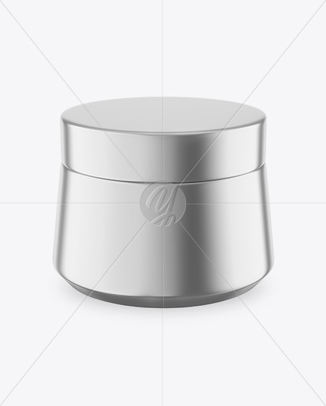 Metallic Cosmetic Jar Mockup