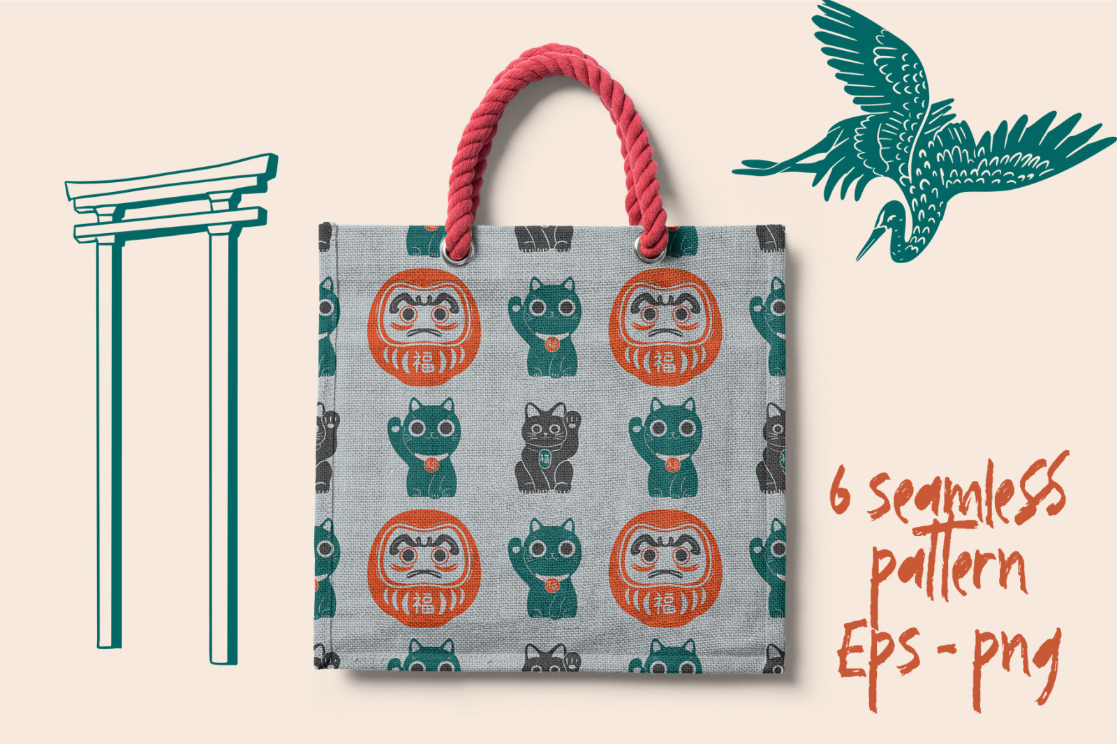 Kokeshi Linocut art Kokeshi Linocut art