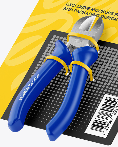 Cutting Pliers Mockup - Half Side View