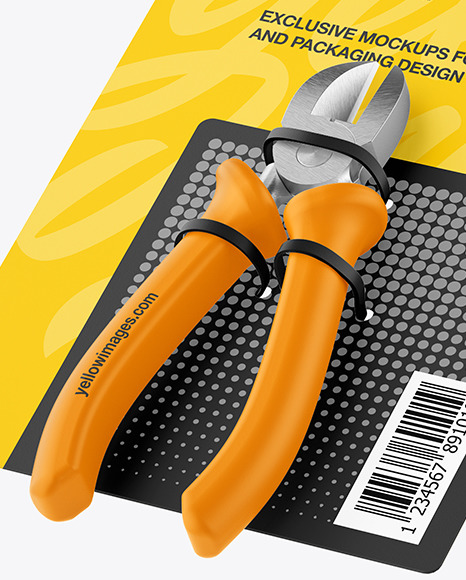 Cutting Pliers Mockup - Half Side View