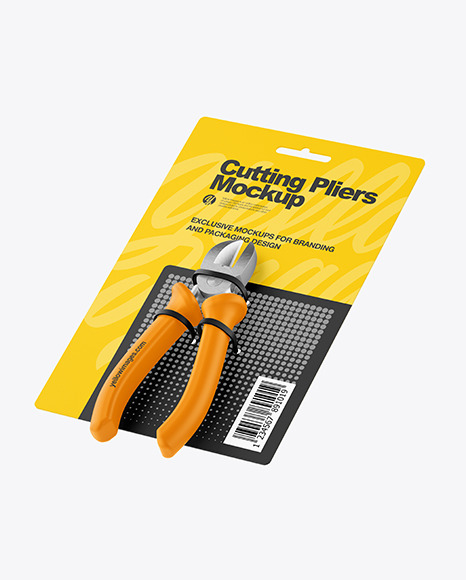 Cutting Pliers Mockup - Half Side View
