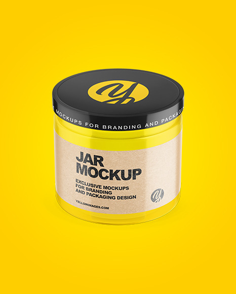 Clear Empty Jar Mockup