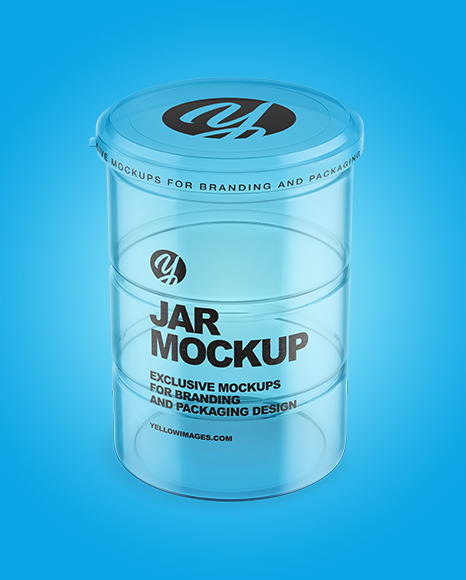 Clear Empty Jar Mockup