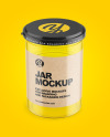 Clear Empty Jar Mockup