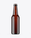 Dark Amber Glass Beer Bottle Mockup