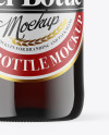 Dark Amber Glass Beer Bottle Mockup