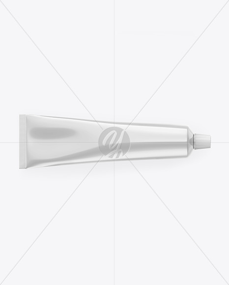 Glossy Metallic Cosmetic Tube Mockup