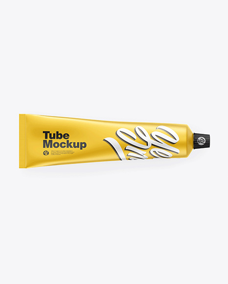 Matte Metallic Cosmetic Tube Mockup