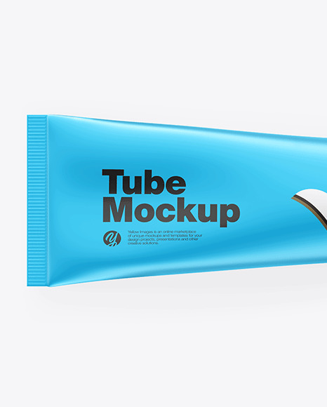 Matte Metallic Cosmetic Tube Mockup