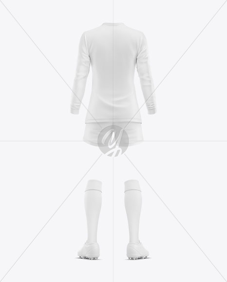 Women’s Football kit Long Sleeve Mockup – Back View