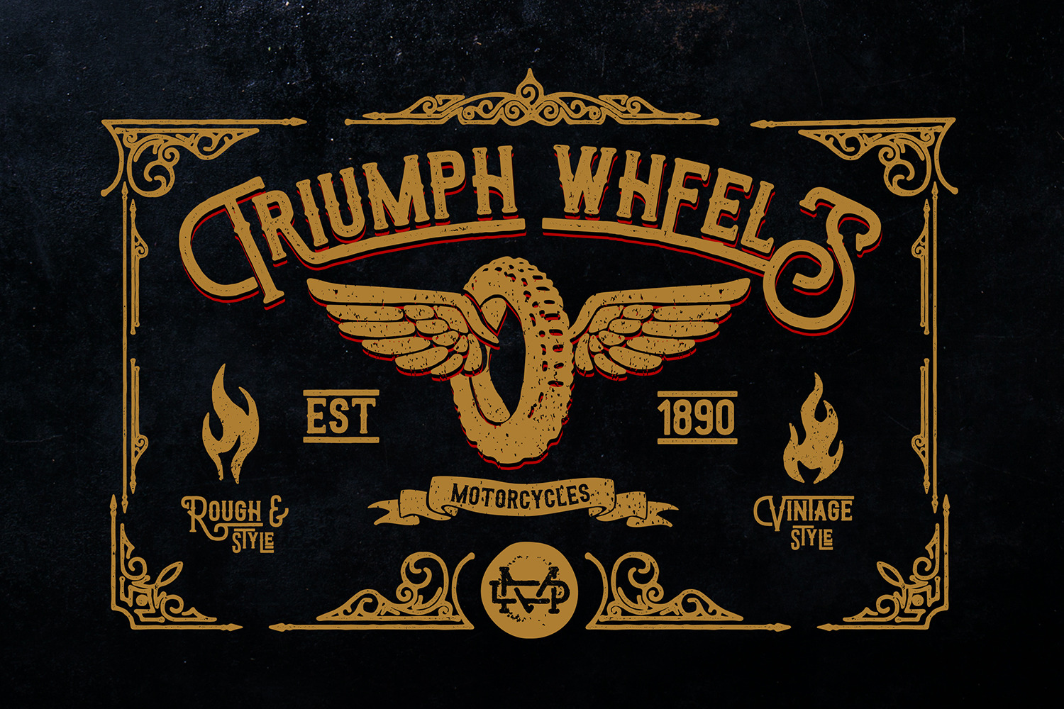 Triumph Wheels Typeface