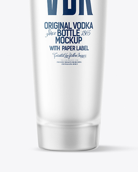 Frosted Glass Vodka Bottle Mockup