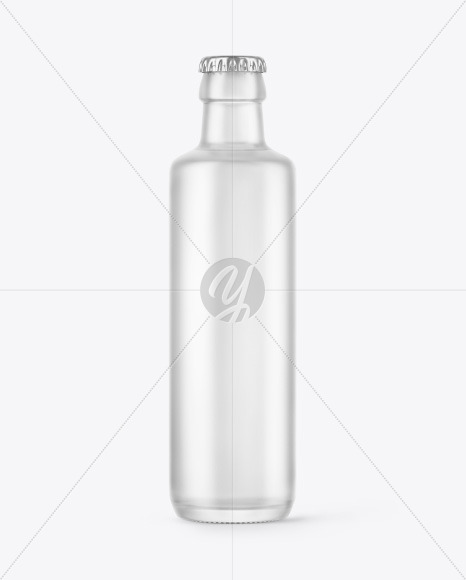 Frosted Clear Glass Bottle Mockup