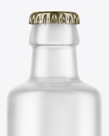 Frosted Clear Glass Bottle Mockup