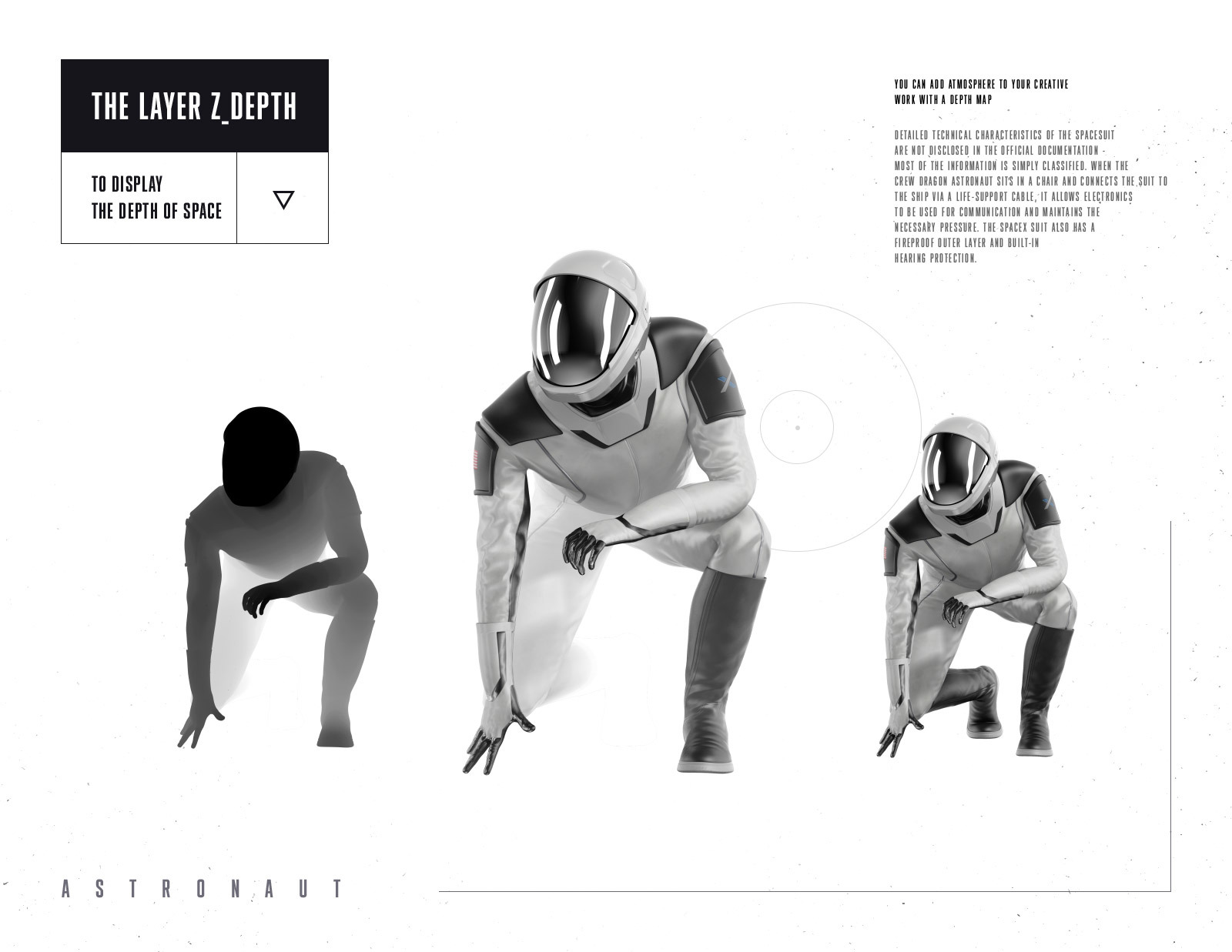 PSD Mockup 3D model SpaceX Astronaut #22 PSD Mockup 3D model SpaceX Astronaut #22