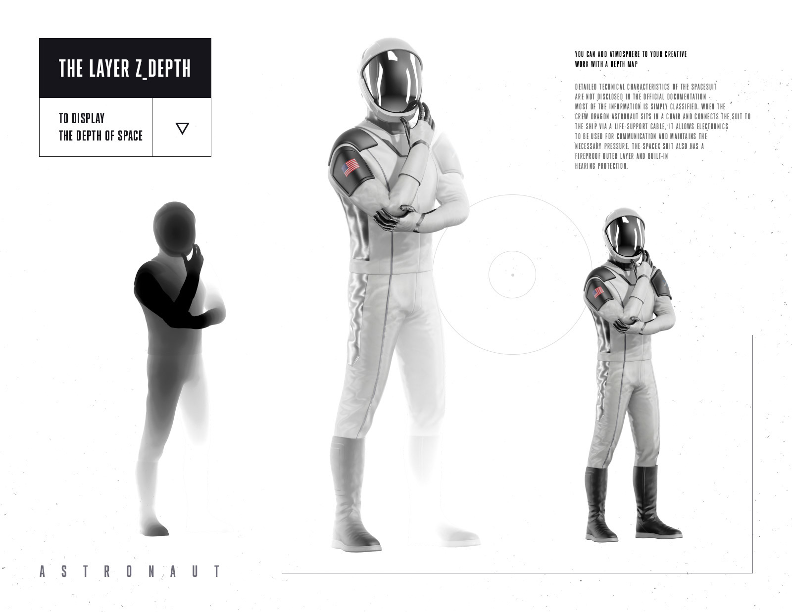PSD Mockup 3D model SpaceX Astronaut #23 PSD Mockup 3D model SpaceX Astronaut #23