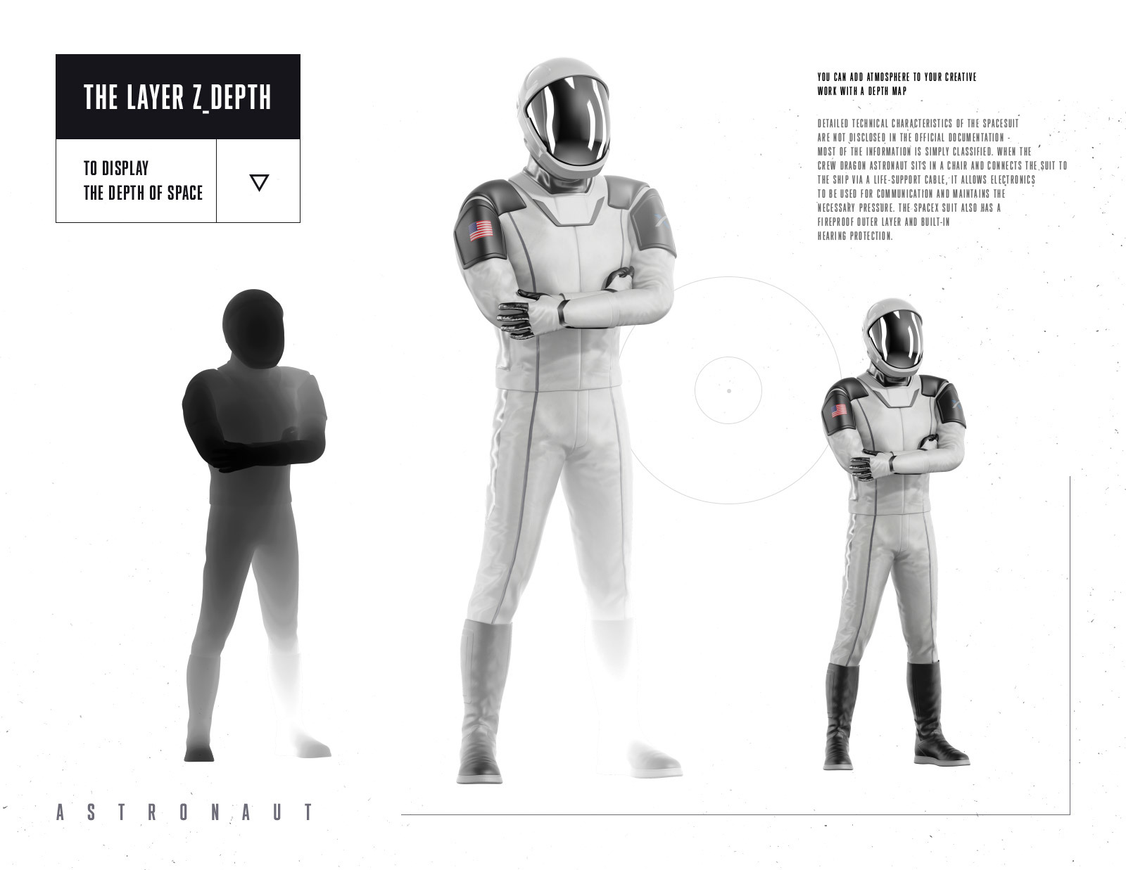 PSD Mockup 3D model SpaceX Astronaut #24 PSD Mockup 3D model SpaceX Astronaut #24