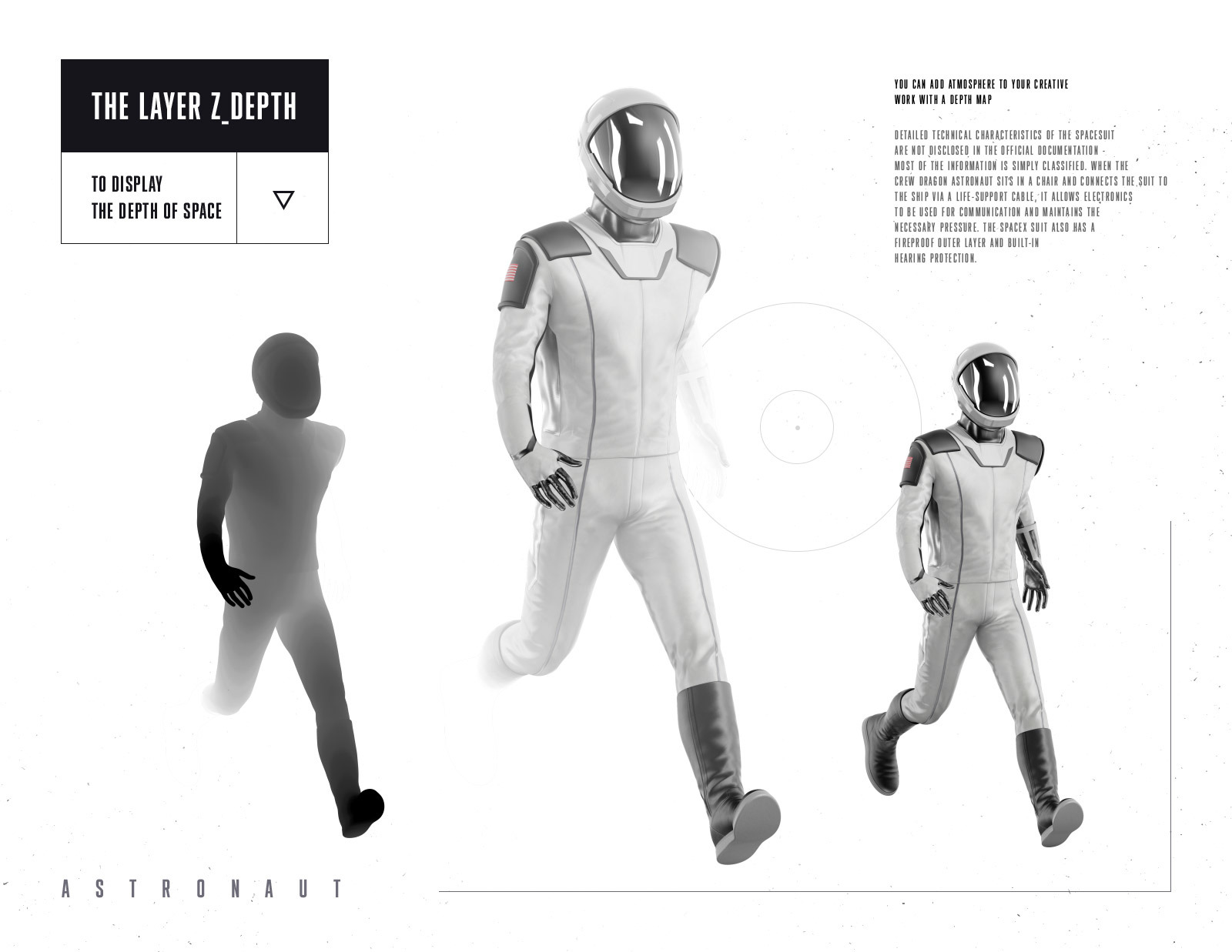 PSD Mockup 3D model SpaceX Astronaut #26 PSD Mockup 3D model SpaceX Astronaut #26