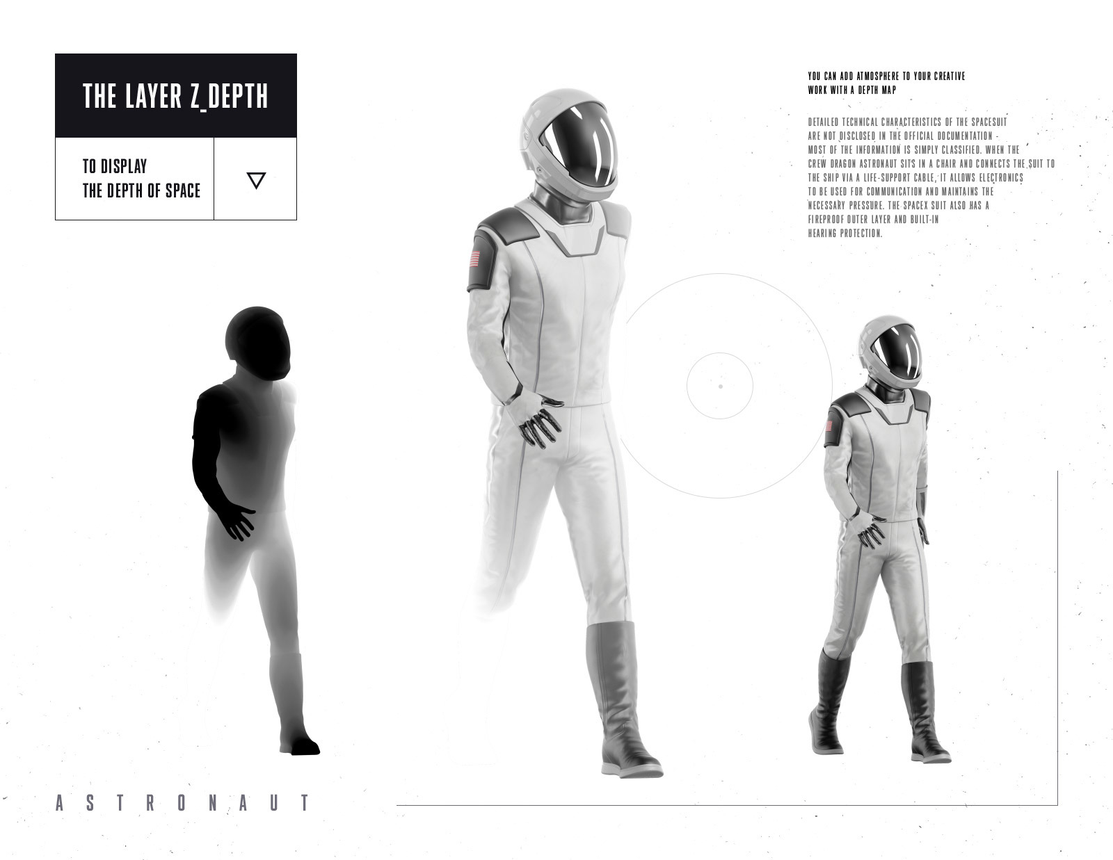 PSD Mockup 3D model SpaceX Astronaut #27 PSD Mockup 3D model SpaceX Astronaut #27