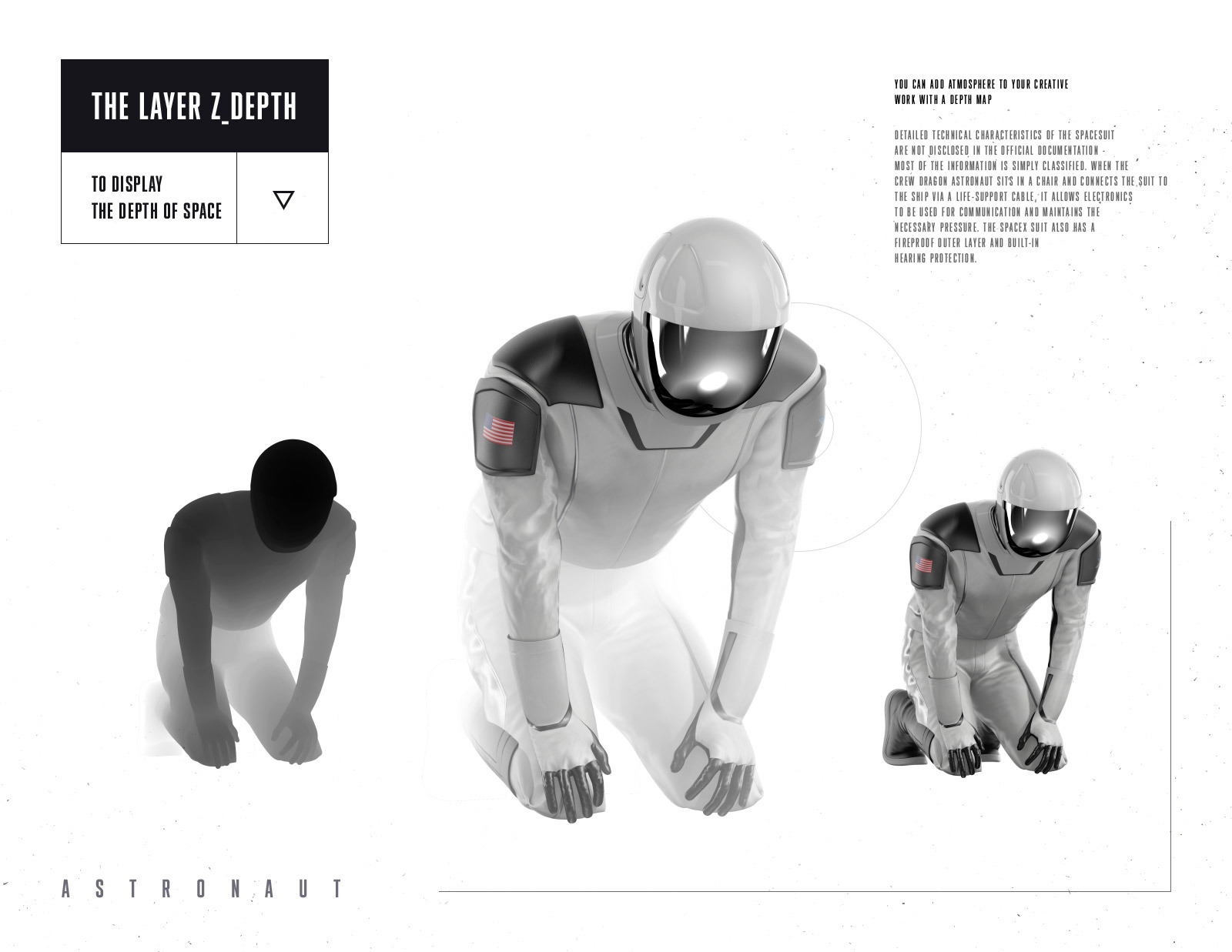 PSD Mockup 3D model SpaceX Astronaut #29 PSD Mockup 3D model SpaceX Astronaut #29