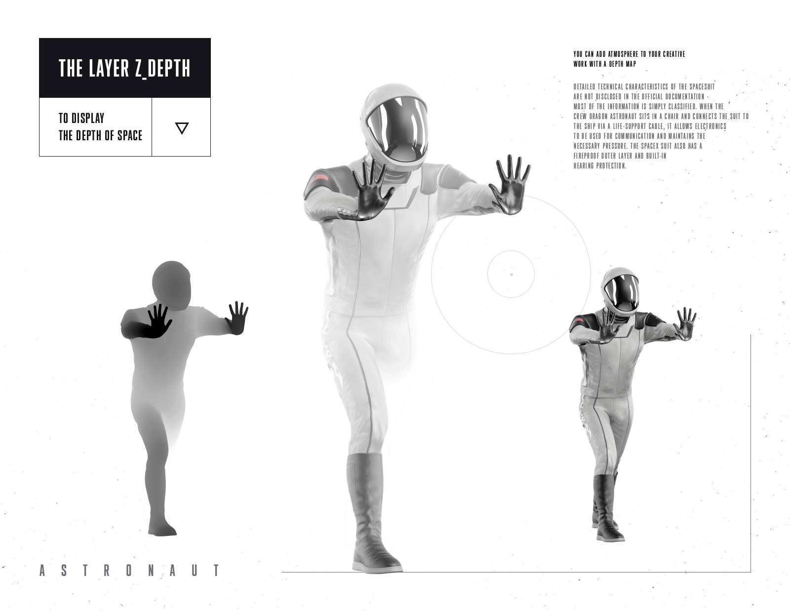 PSD Mockup 3D model SpaceX Astronaut #30 PSD Mockup 3D model SpaceX Astronaut #30