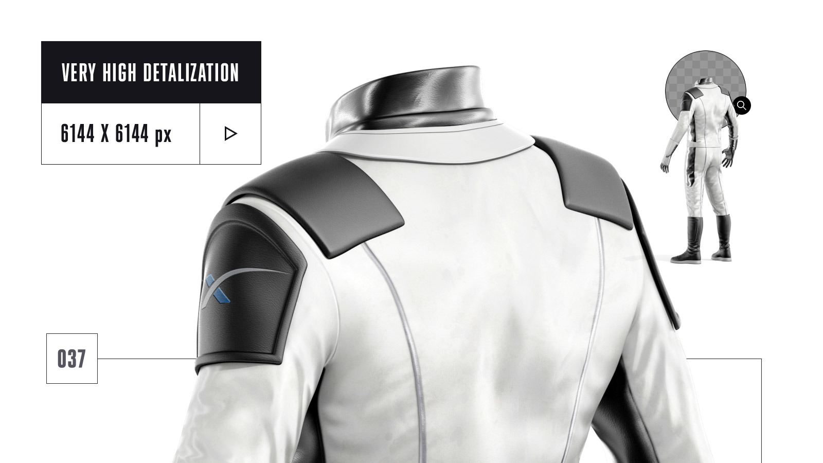 PSD Mockup 3D model SpaceX Astronaut #37 PSD Mockup 3D model SpaceX Astronaut #37
