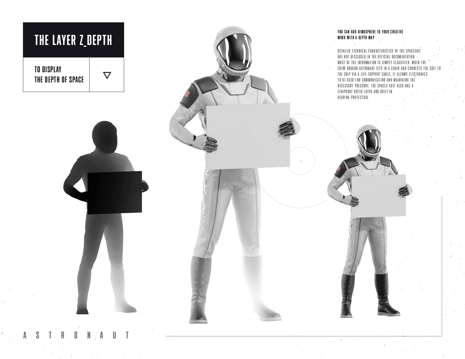 PSD Mockup 3D model SpaceX Astronaut #41 PSD Mockup 3D model SpaceX Astronaut #41