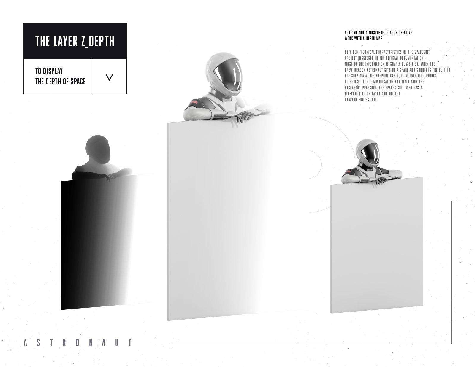 PSD Mockup 3D model SpaceX Astronaut #46 PSD Mockup 3D model SpaceX Astronaut #46