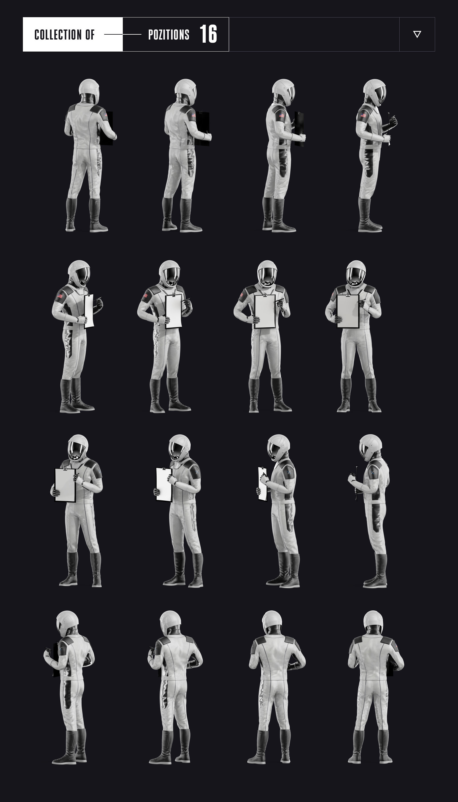 PSD Mockup 3D model SpaceX Astronaut #52 PSD Mockup 3D model SpaceX Astronaut #52