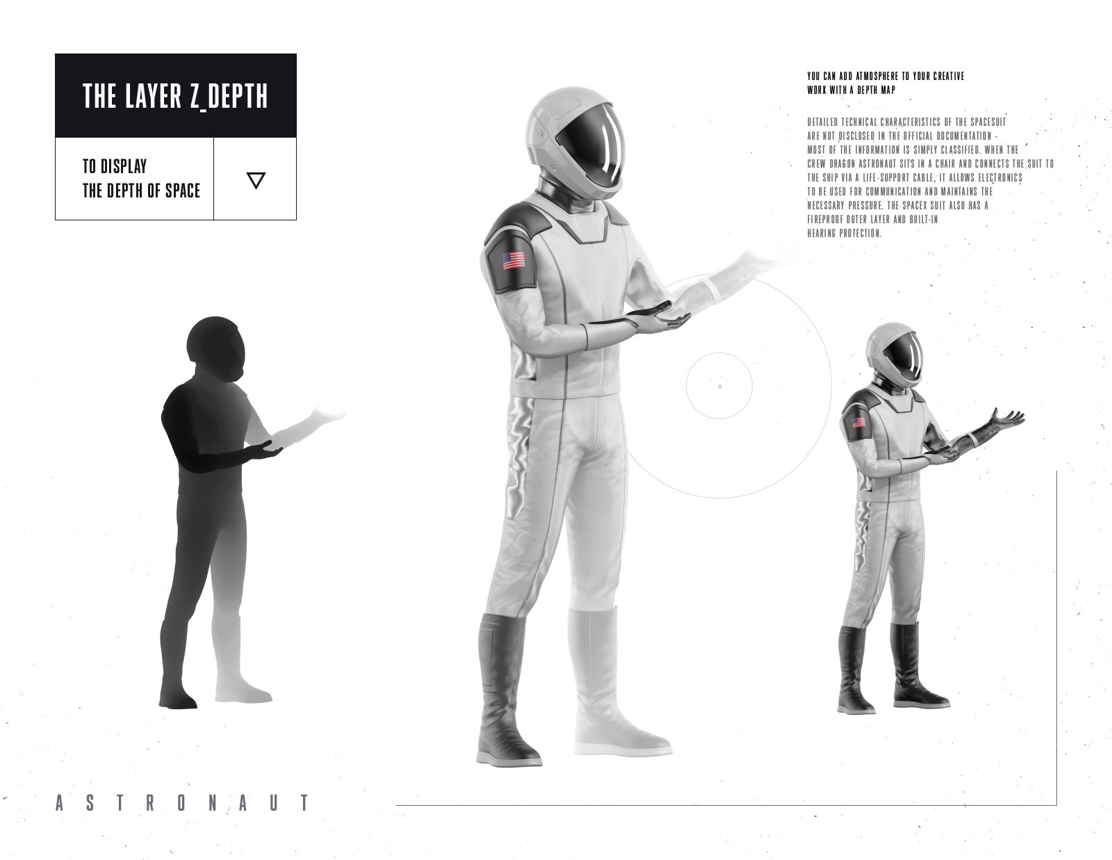 PSD Mockup 3D model SpaceX Astronaut #54 PSD Mockup 3D model SpaceX Astronaut #54