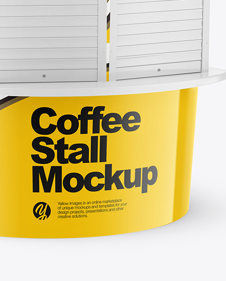 Glossy Coffee Stall Mockup