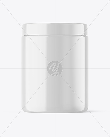 Glossy Cosmetic Jar Mockup