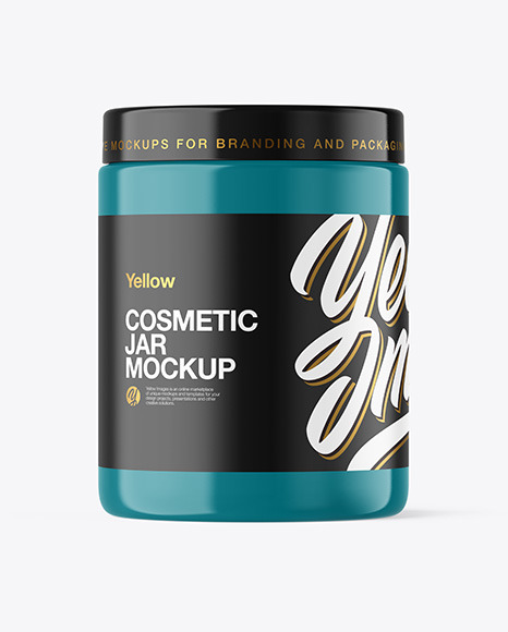 Glossy Cosmetic Jar Mockup