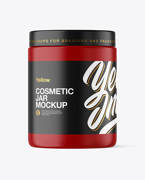 Matte Cosmetic Jar Mockup