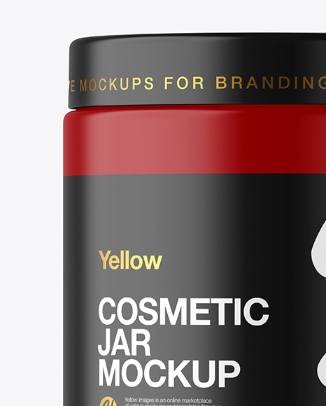 Matte Cosmetic Jar Mockup